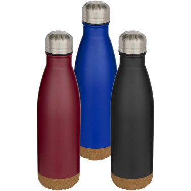 Logo trade business gift photo of: Cove 500 ml double wall vacuum insulated stainless steel water bottle with cork details